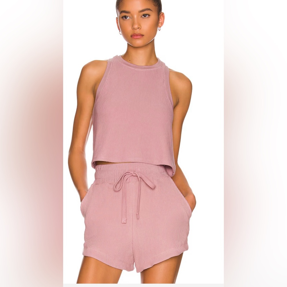 Wellbeing
 Mauve Sleeveless Top and Shorts Set